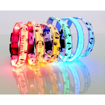 Zgarda multicolora pentru caini Tize Flash S